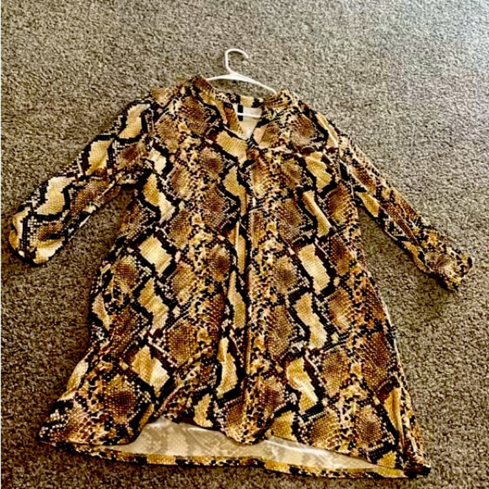 Snake print Voll style dress